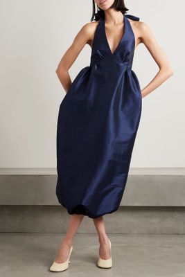Ivy Taffeta Halterneck Midi Dress from Kika Vargas
