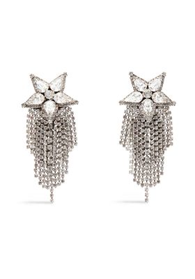 Silver-Tone Crystal Earrings from Elizabeth Cole