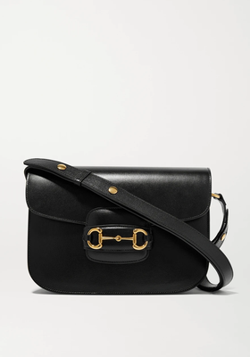 1955 Horsebit-Detailed Textured-Leather Shoulder Bag from Gucci