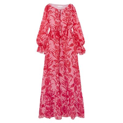 Floral-print silk-georgette midi dress from Borgo De Nor