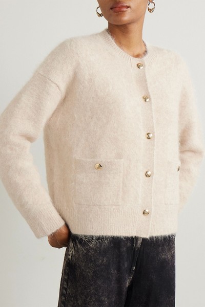 Bobbie Brushed Alpaca-Blend Cardigan from ANINE BING