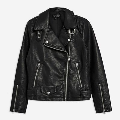 Leather Look Biker Jacket from Topshop