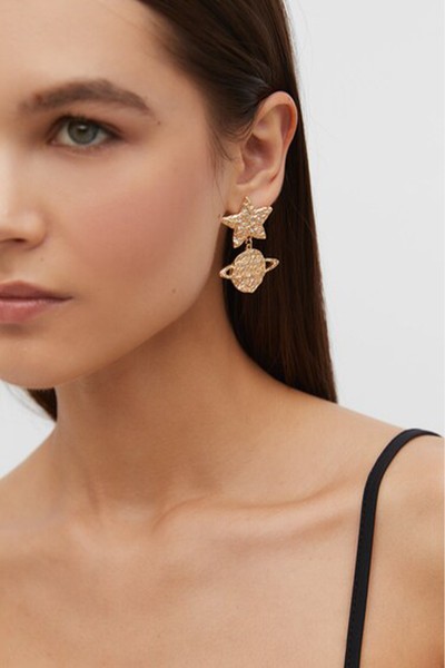 Star & Planet Earrings from Stradivarius