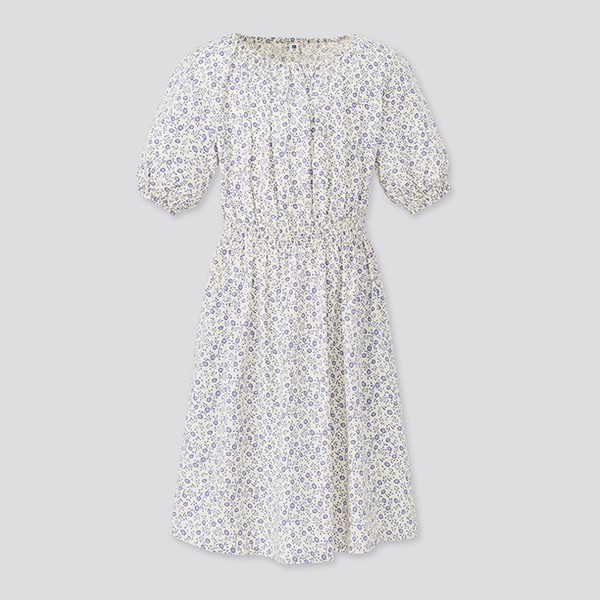Flower Printed Short Sleeve Dress
