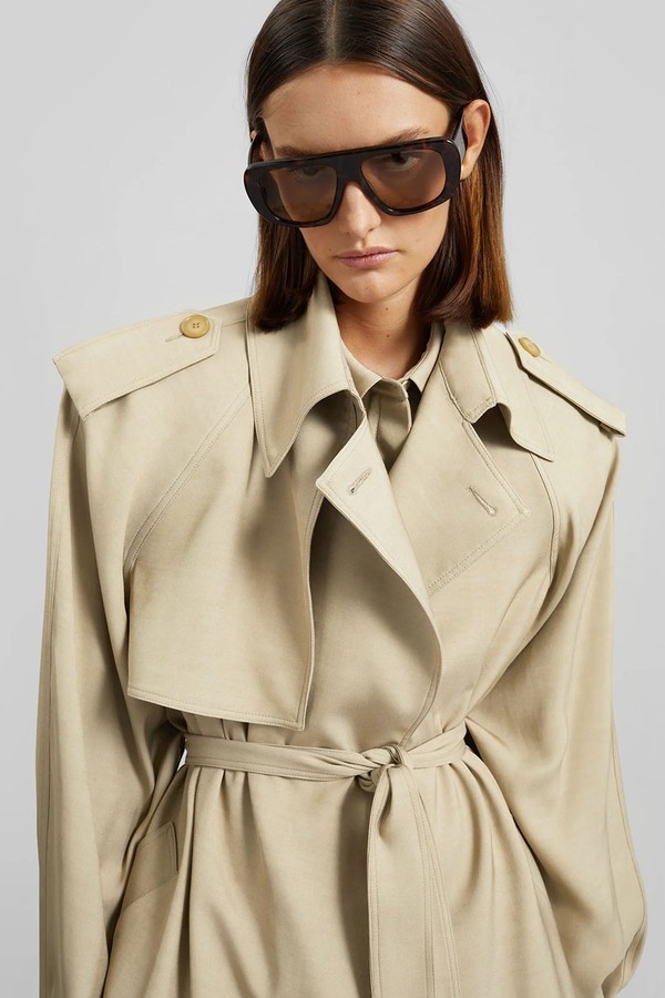 Elva Fluid Short Trench from The Frankie Shop