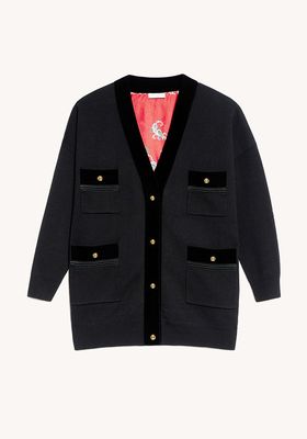 Cardi Coat With Printed Lining from Sandro