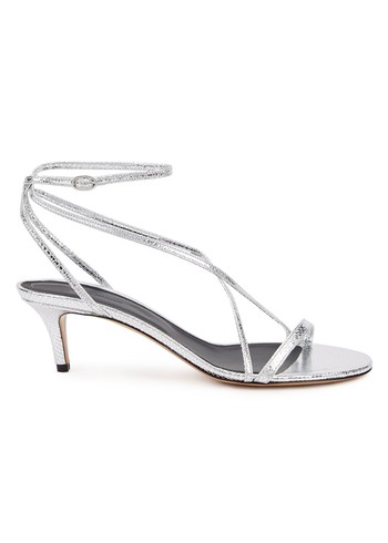 Amily 65 Silver Metallic Leather Sandals from Isabel Marant