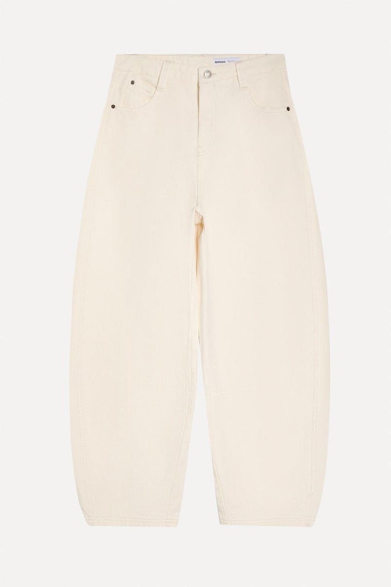 Cropped Barrel Trousers  from Bershka