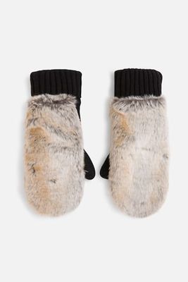 Faux Fur Mittens from Oysho