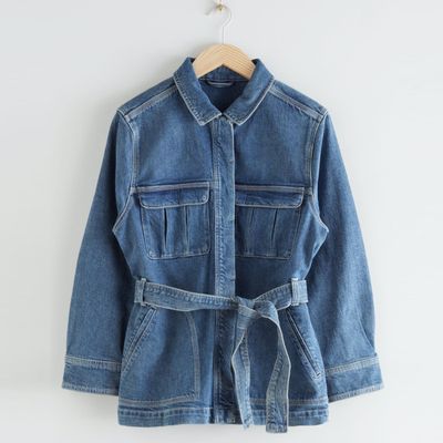 Belted Oversized Denim Jacket from & Other Stories