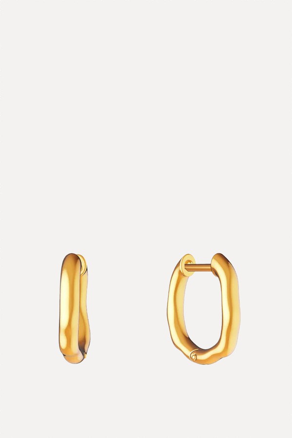 Fine Molten Huggie Earrings 