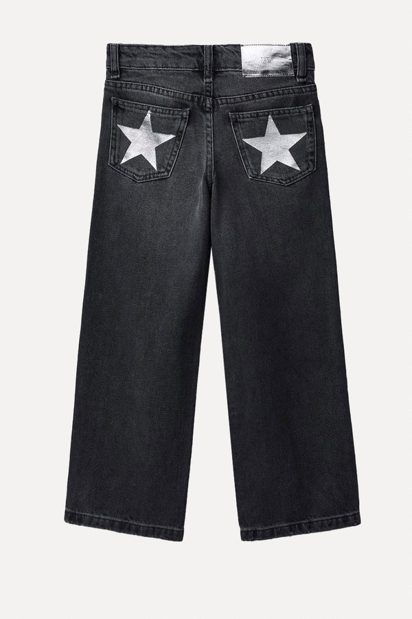 Wide-Leg Jeans With Stars from Zara