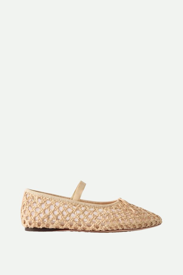 Leonie Woven Raffia Ballet Flats from Loeffler Randall