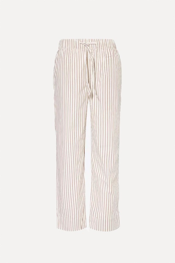 Straight-Leg Mid-Rise Organic-Cotton Poplin Pyjama Trousers from TEKLA