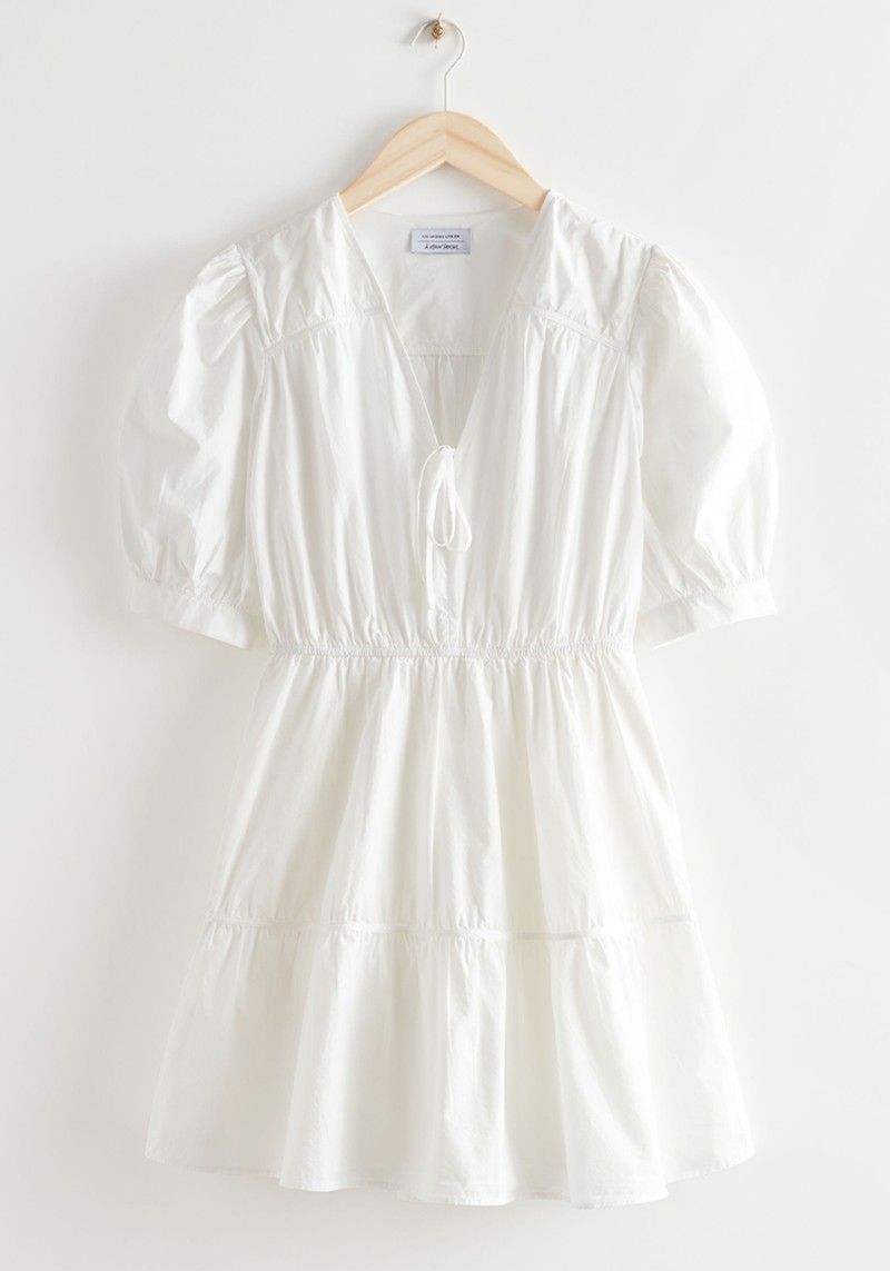Tiered Puff Sleeve Mini Dress from & Other Stories