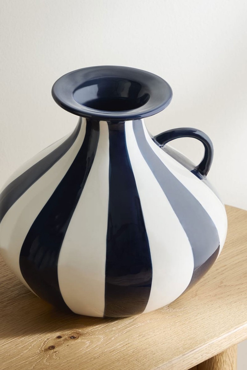 Striped Ceramic Vase
