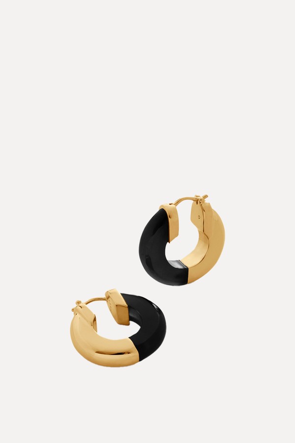 Kate Young Gemstone Small Hoop Earrings from Monica Vinader