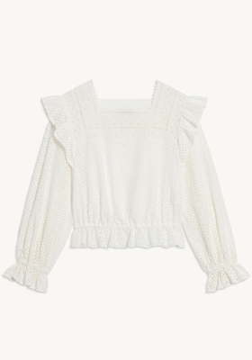 Broderie Anglaise Cropped Top from Sandro