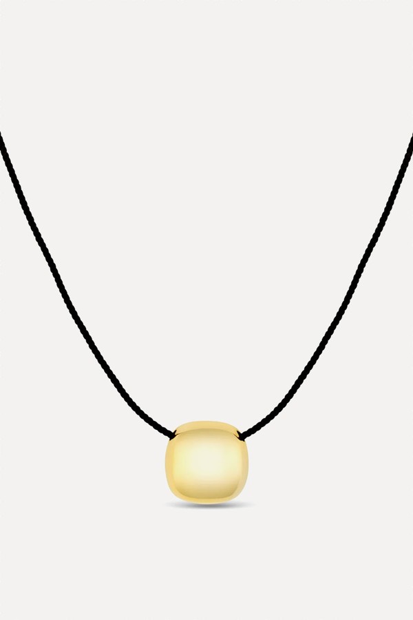 Polished Domed Square Adjustable Cord Necklace from Orelia