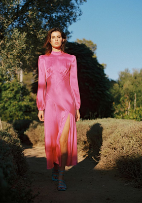 Clara Panelled Satin Dress