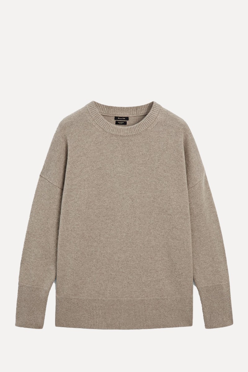 100% Cashmere Oversize Knit Sweater from Massimo Dutti