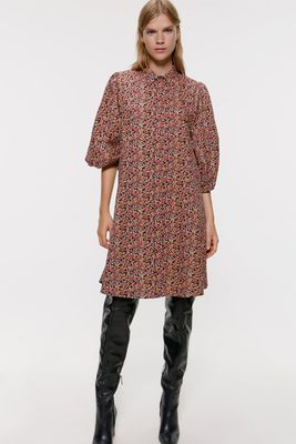 Printed Shirt Dress from Zara