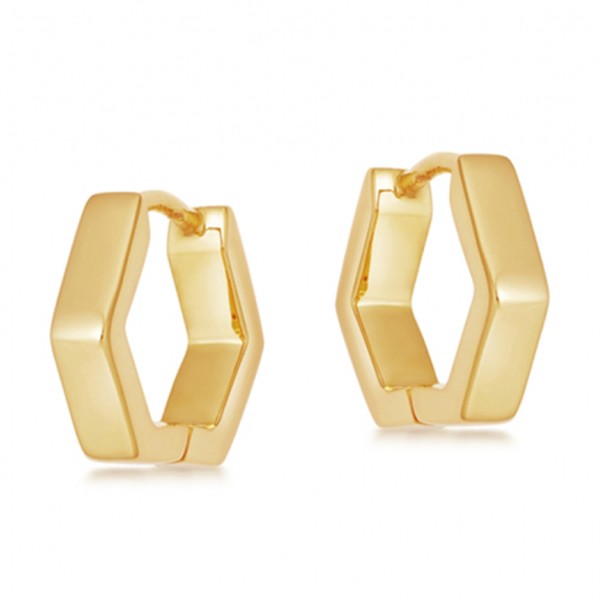 Gold Chubby Hex Huggies from Missoma