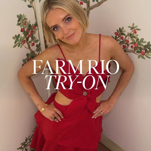 Dopamine dressing with @pollyvsayer at @farmrio – which look is your favourite? Save for your next