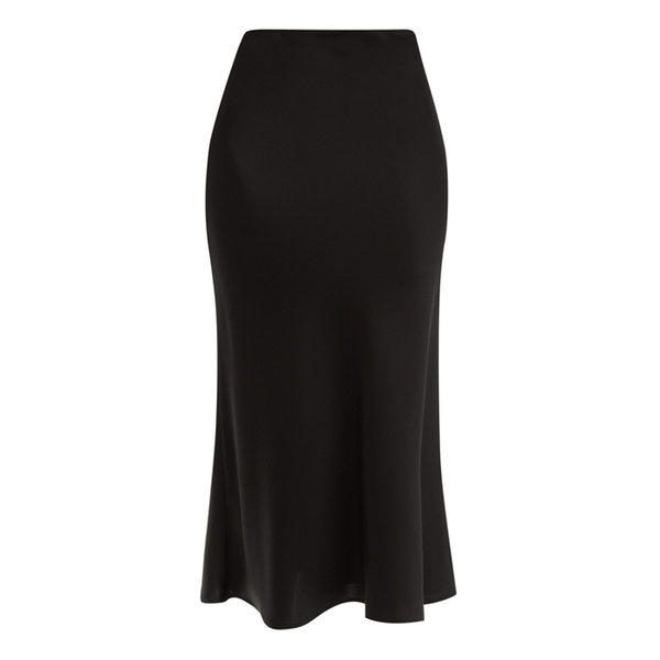 Valletta Flared Satin Midi Skirt from Galvan
