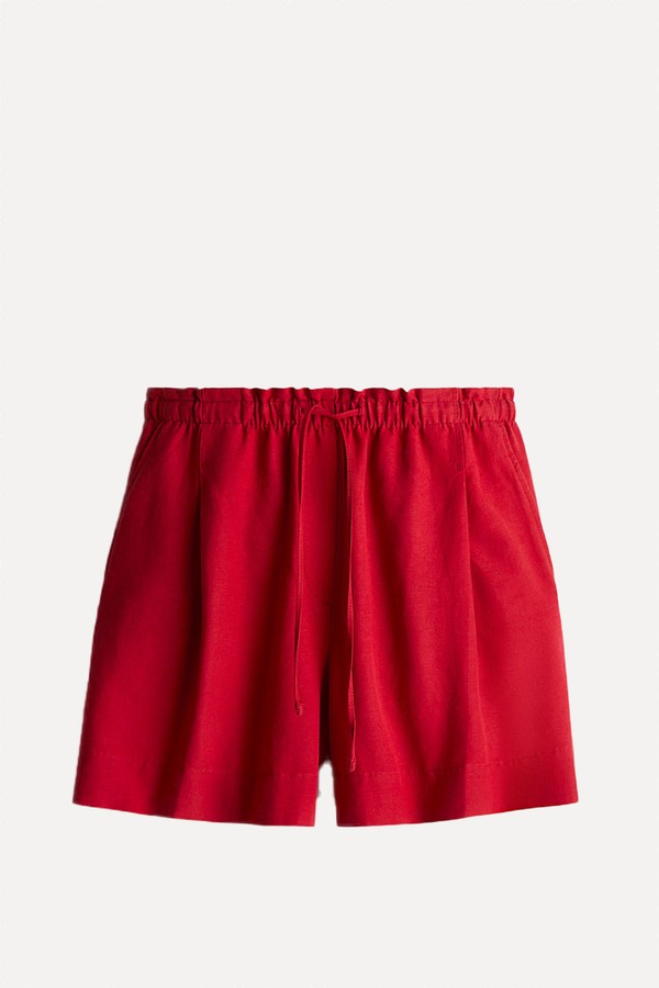 Linen-Blend Drawstring Shorts from H&M