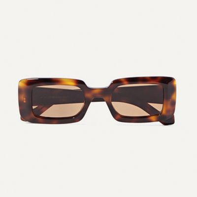 Square-Frame Tortoiseshell Acetate Sunglasses from Loewe