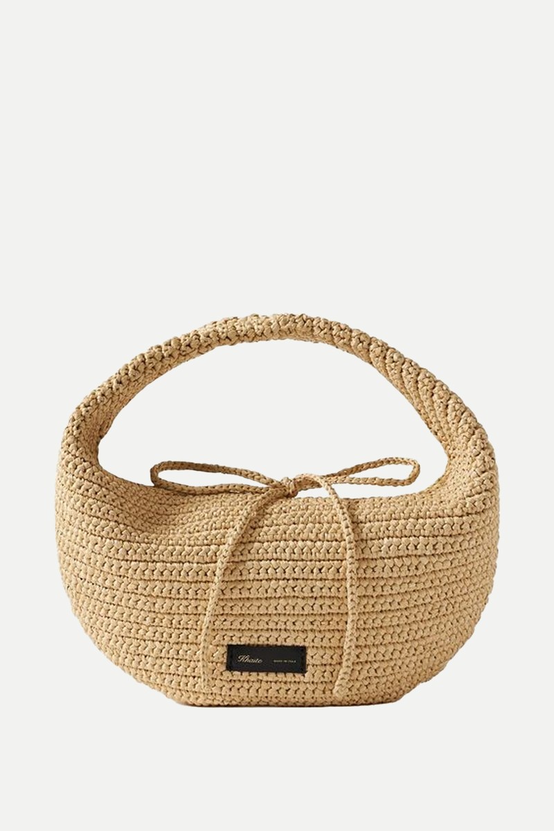 Olivia Medium Raffia Shoulder Bag from Khaite