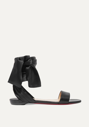 Sandale Du Desert Leather & Satin Sandals from Christian Louboutin