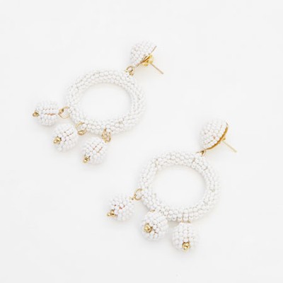 Beaded Hoop Earrings  from Pull&Bear 