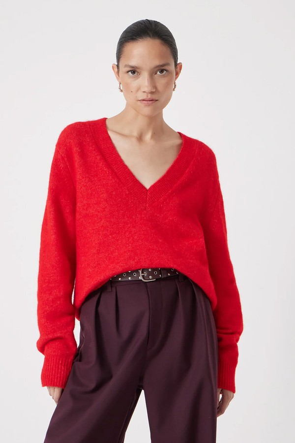 V-Neck Wool Blend Jumper from Hush
