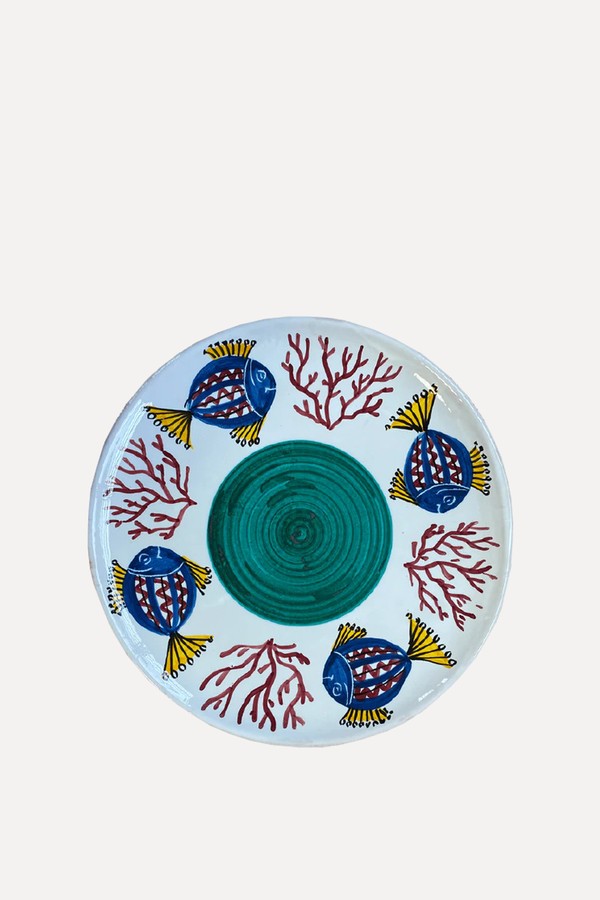 Sicilian Coral Plate from Les Ottomans