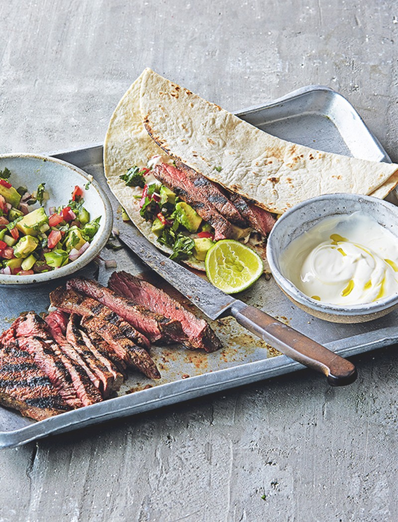 Spiced Sirloin Steak Tacos with Burnt Chilli Salsa