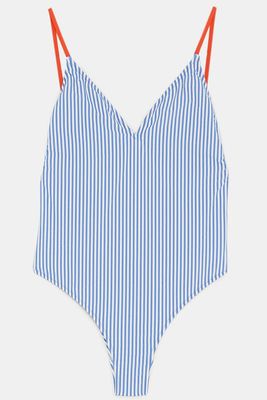 Contrasting Striped Swimsuit from Zara
