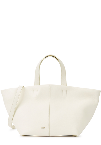 Tulipano White Leather Tote from Mansur Gavriel