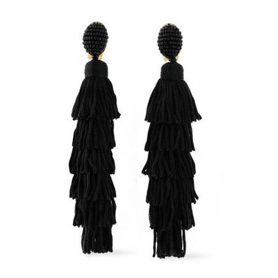 Tassle Clip Earrings from Oscar De La Renta