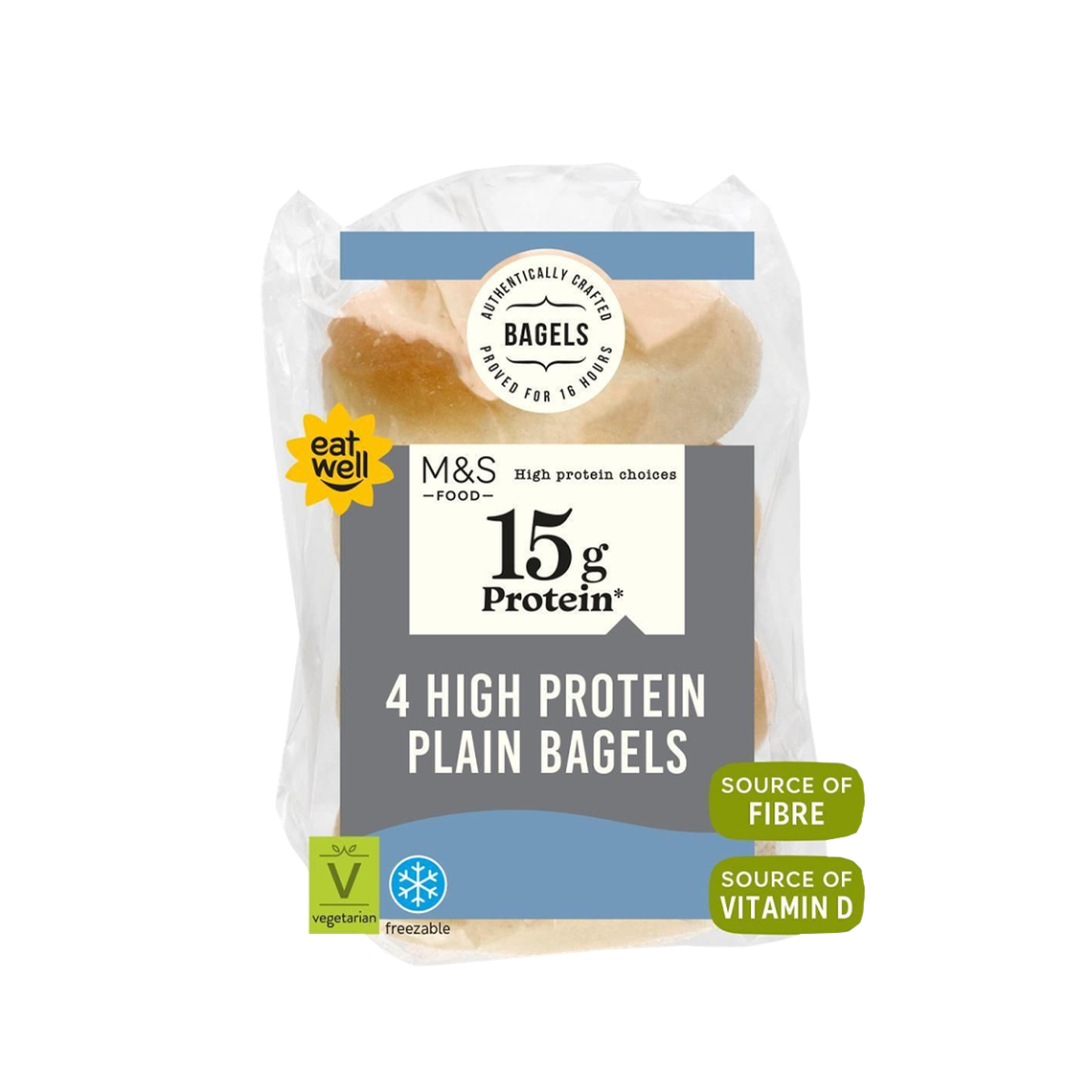 High Protein Plain Bagels from M&S