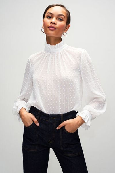 Victorian Collar Satin Shirt from Claudie Pierlot