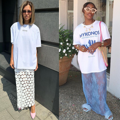 A Look We Love: Oversized T-Shirts & Maxi Skirts