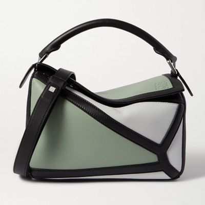 Puzzle Small Color-Block Leather Shoulder Bag from Loewe