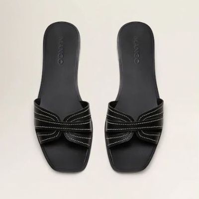 Stitch Leather Sandals from Mango
