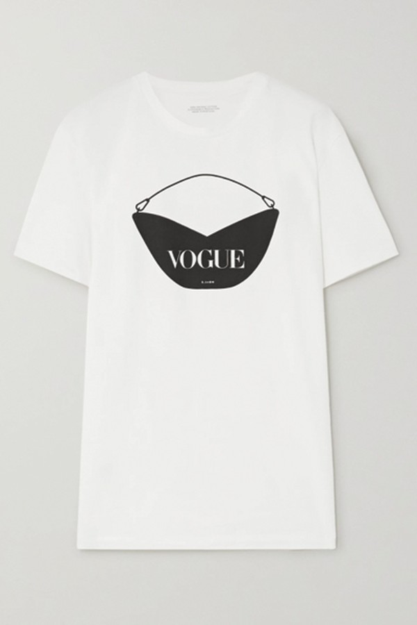 + Vogue printed Organic Cotton-Jersey T-Shirt from S.Joon