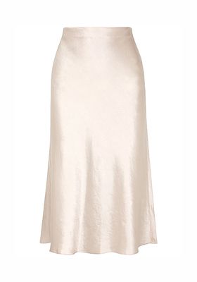 Ivory Satin Skirt from Vince