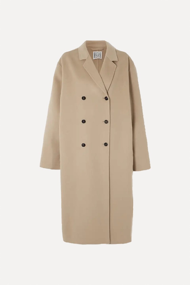 Signature Double-Breasted Wool Coat from TOTEME