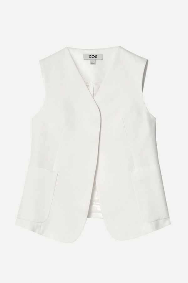 Wrap-Front Linen-Blend Waistcoat from COS