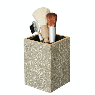 Faux Shagreen Brush Holder from Oka